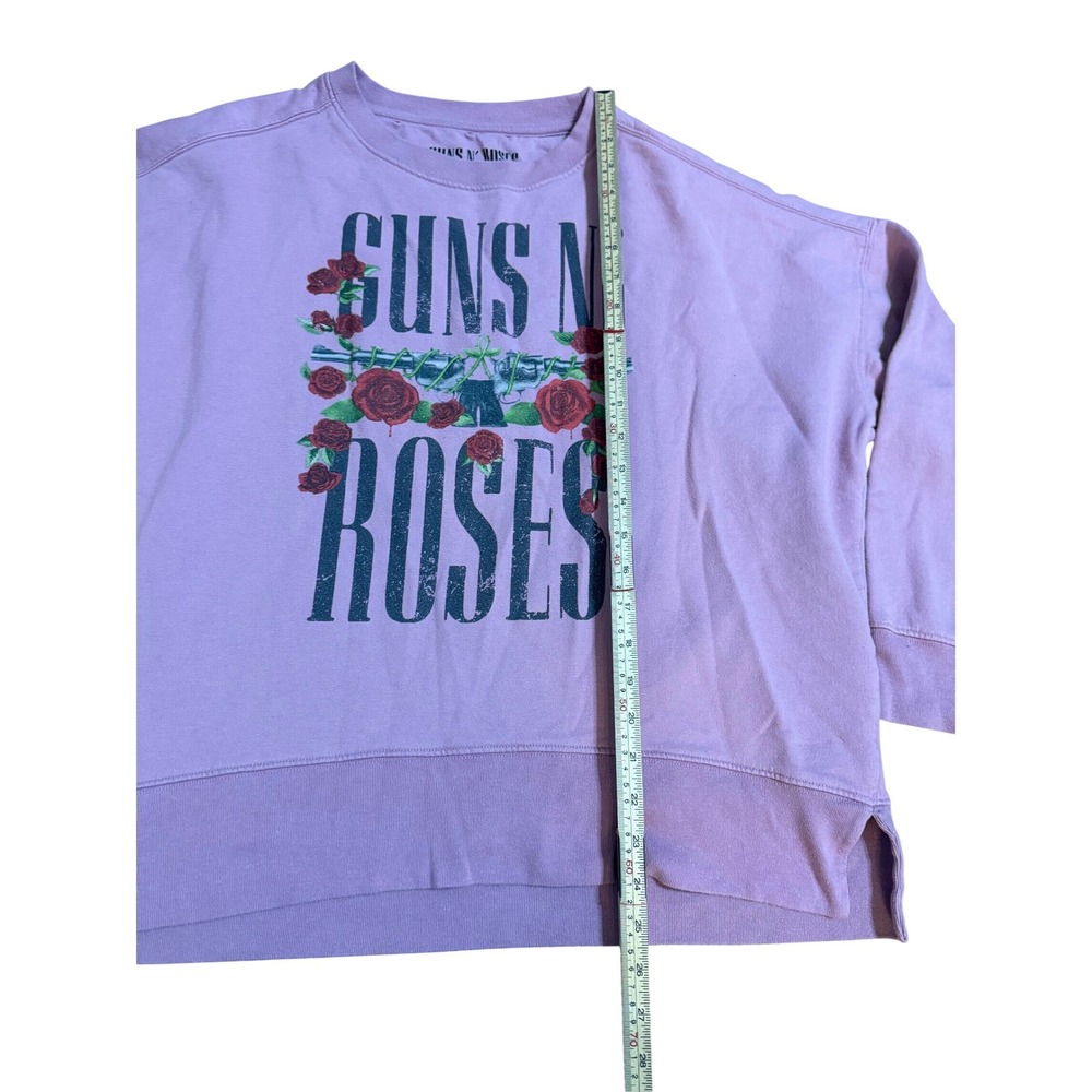 Guns N' Roses Graphic Sweatshirt Pink Mauve Oversized Crewneck Band Merch L - Picture 5 of 9